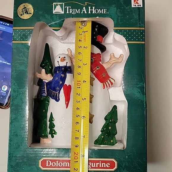 Lot of 2 Vintage Kmart Trim A Home Dolomite Figurine/ Wall Decoration Snowman - Picture 4 of 14